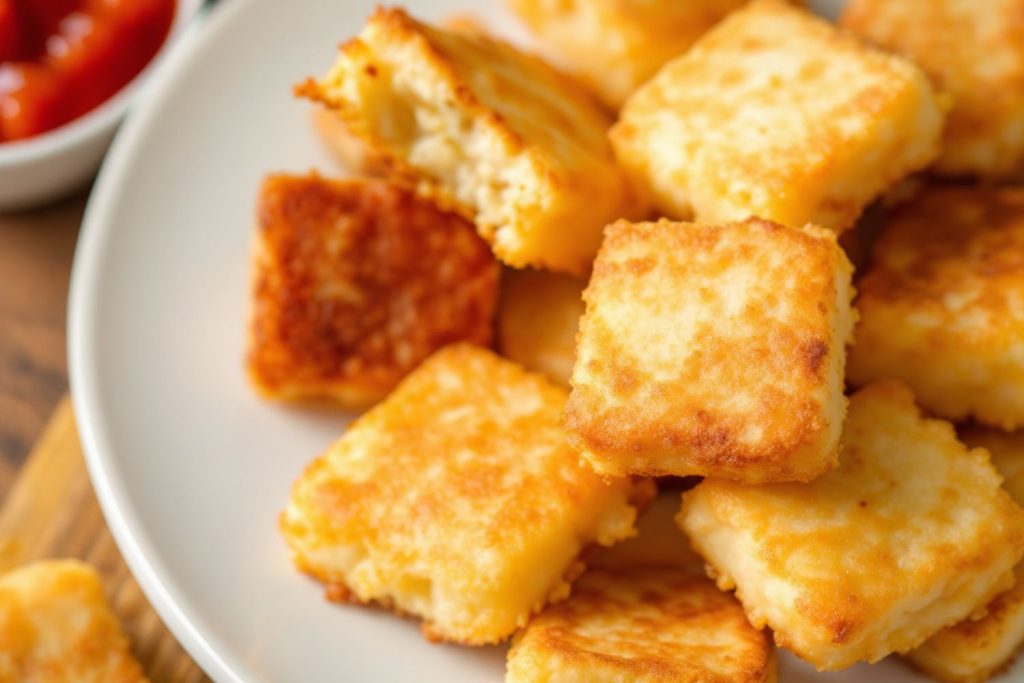 Dadinhos de tapioca crocantes com diversas opções de acompanhamento