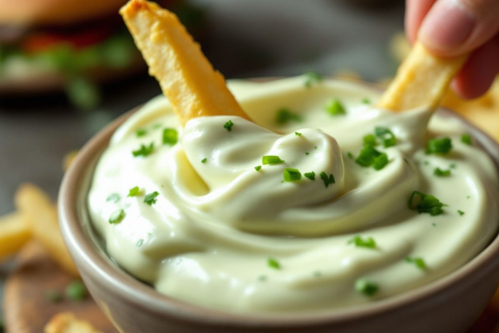 Maionese de alho caseira com leite: Molho verde cremoso
