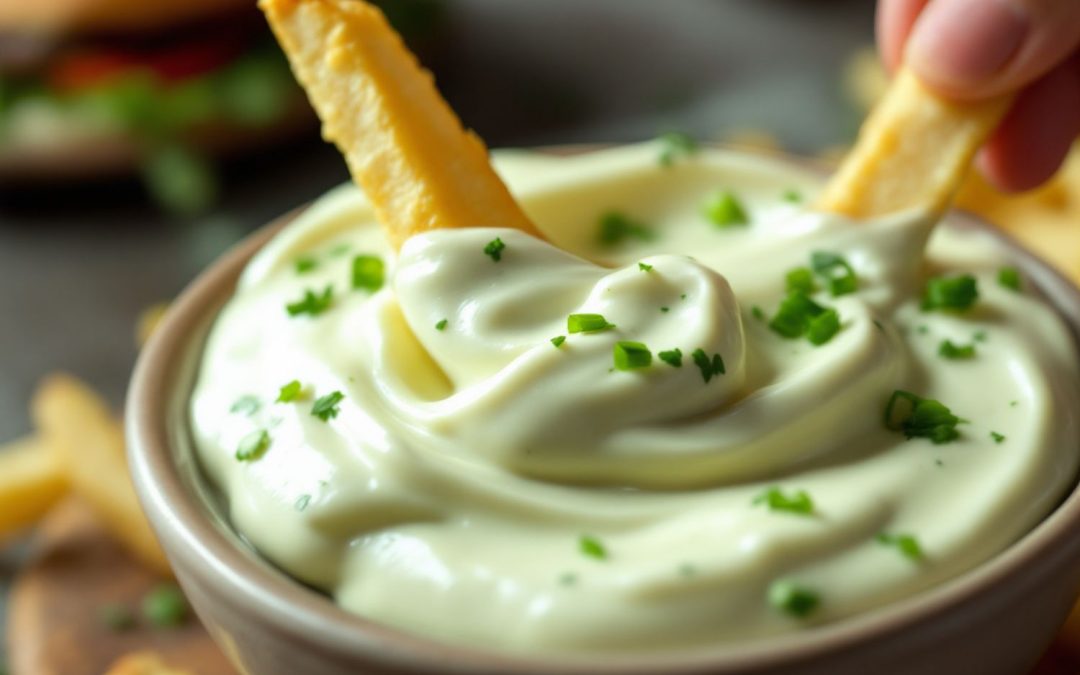 Maionese de alho caseira com leite: Molho verde cremoso