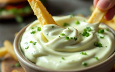 Maionese de alho caseira com leite: Molho verde cremoso