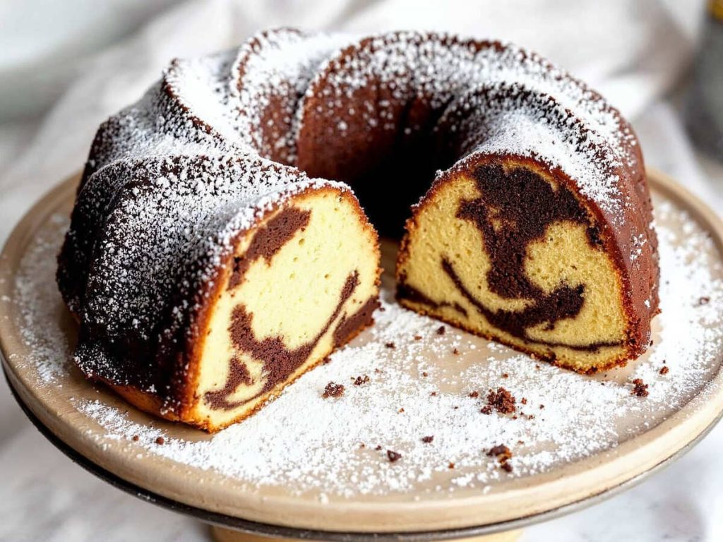 Bolo mármore simples e fofinho: Aquele clássico que encanta!