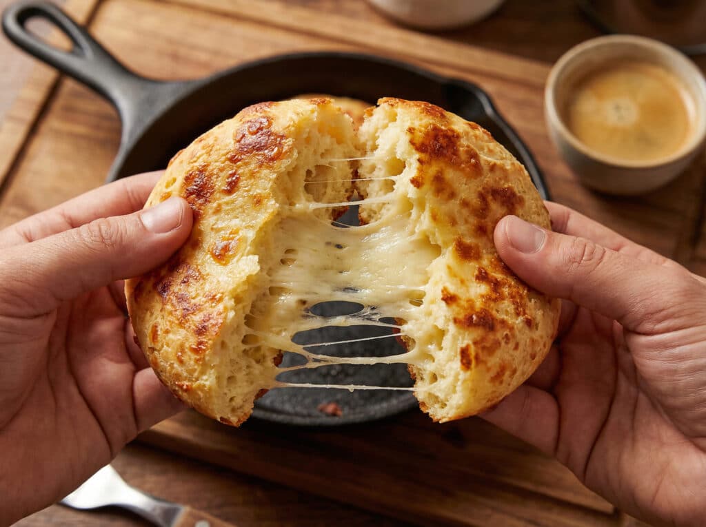 Pão de queijo de frigideira: Pronto em 5 minutos e sem forno!