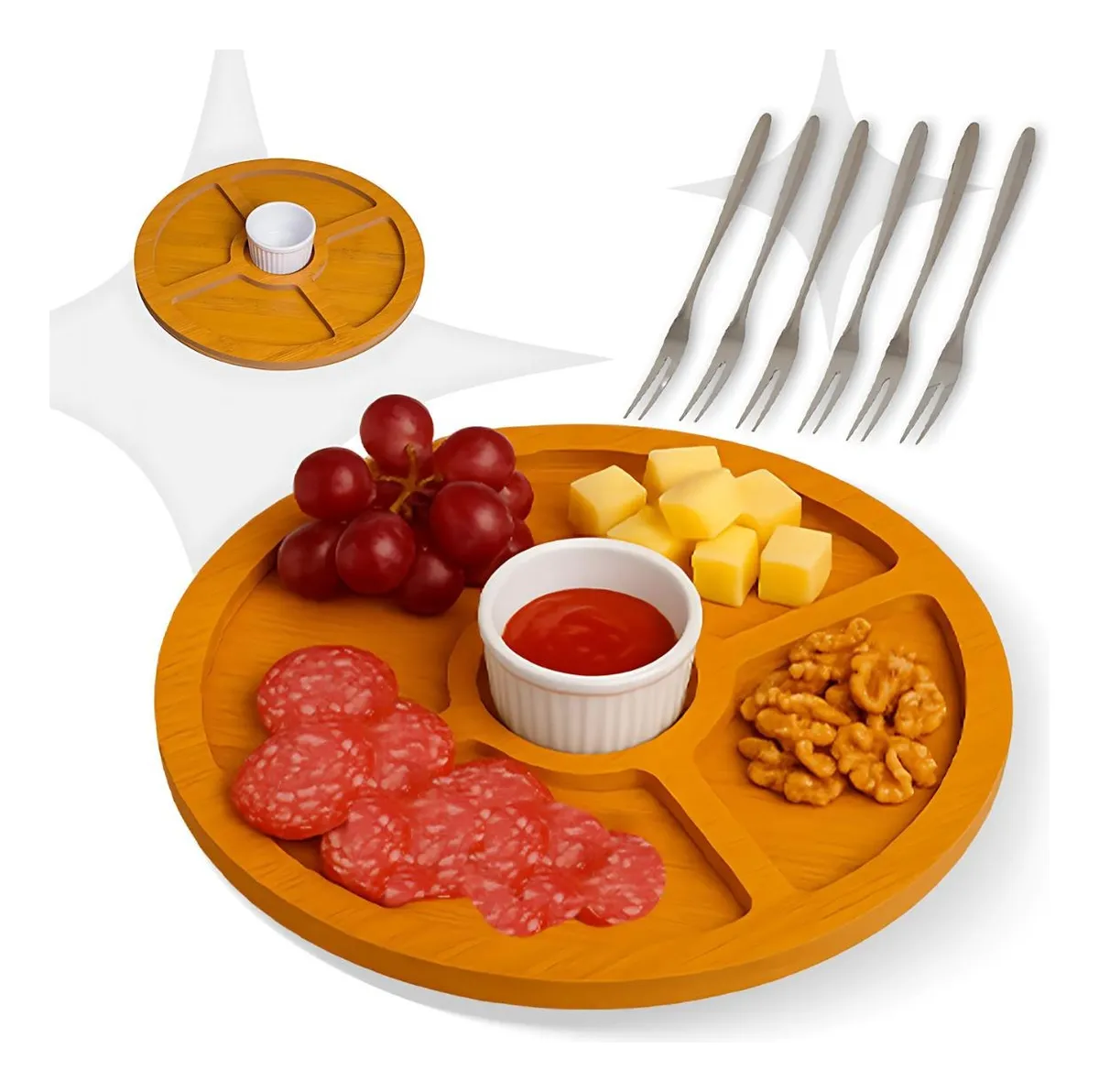 Petisqueira de Bambu com Ramekim